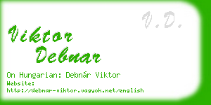 viktor debnar business card